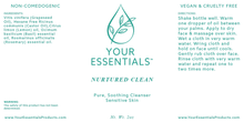 Nurtured Clean - Pure, Soothing Cleanser for Sensitive Skin 2 oz